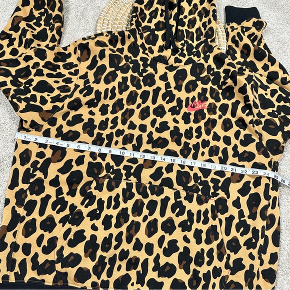 SOLD | Nike Men’s Sportswear Club Fleece Leopard Print Brown Pullover Hoodie XL - Picture 14 of 15
